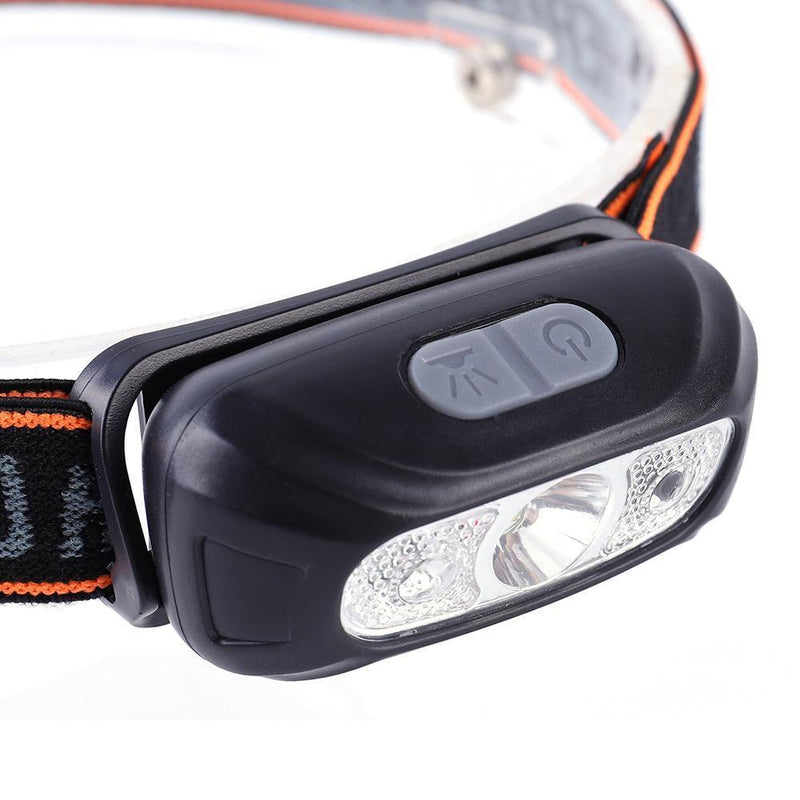 XPE LED Headlamp Wave Induction Waterproof 300lm Fishing Headlight (Black)