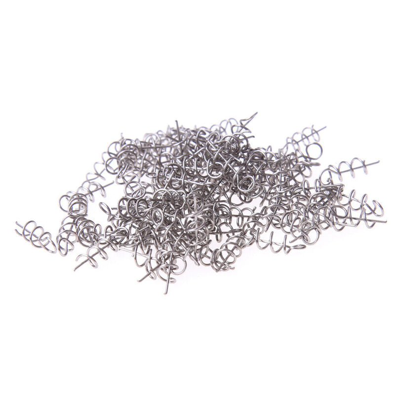 100pcs Soft Bait Bait Lock Pin Crank Carabiner Hook Connect to Bait Fixed