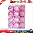 24pcs/box Christmas Balls 3cm Hanging Shopping Mall Ceiling Ornament (K) Newly