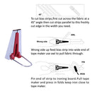 DIY Hand Sewing Accessory Bias Tape Makers 4 size 6mm 12mm 18mm 25mm(18mm)