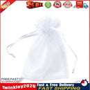 100pcs Organza Drawstrings Bags Christmas Gifts Candy Yarn Pouch (E White) Newly