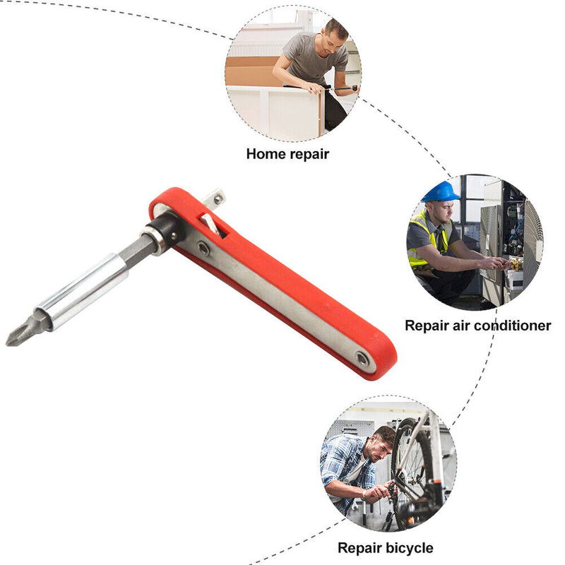 Mini Rapid Ratchet Wrench 1/4 Screwdriver Hexagon Two Way Socket Spanner Newly