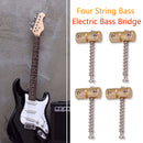 4pcs 4 Strings Brass Guitar Bridge Saddles for Electric Guitar Bass Bridges