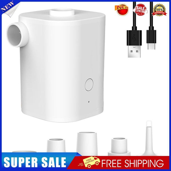 Electric Inflatable Air Pump for Air Beds Swimming Rings Boat Sofa (White)