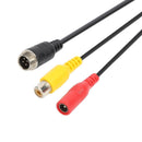 YouN M12 4-Pin Aviation Head Male to RCA DC Female CCTV Camera AV Adapter Cable