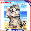 11CT Stamped DIY Cat Full Embroider Needlework Cross Stitch Kits