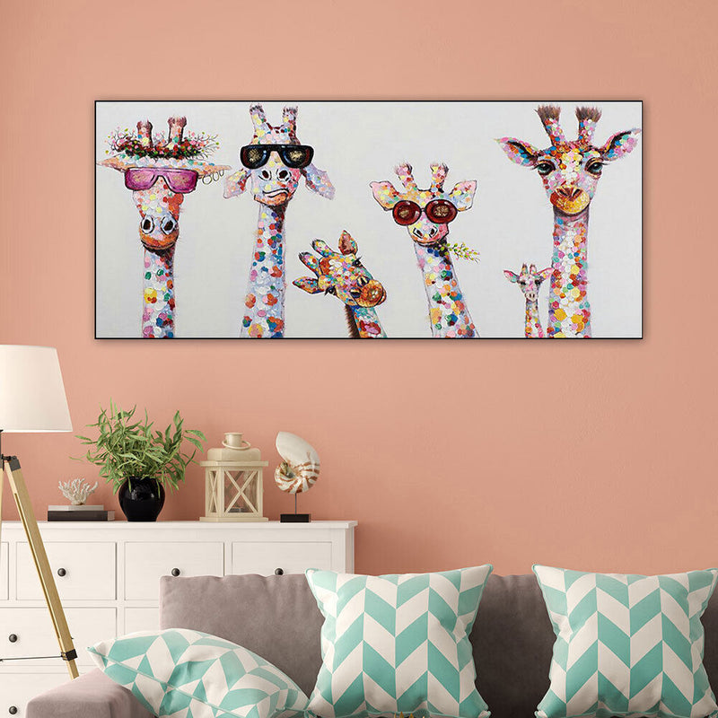 Giraffes Oil Paint By Numbers Kits DIY Handpainted on Canvas Wall Art Picture