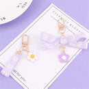 Keyrings Car Key Chain Bag Pendant Sunflower Keychain Keychain Ribbon Keychains