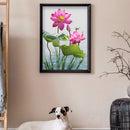 Rhinestone DIY Art Diamond Painting Full Round Drill 5D Dragonfly Lotus Kit