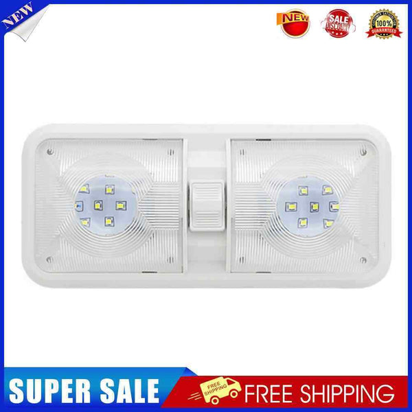 12V 48 LED RV Boat Ceiling Light with Switch Dome Lamp for Marine Caravan Camper