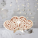 Double Heart shape Wedding guest book Decoration Rustic  Reception Table.