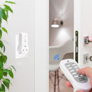 4pcs UK Plug Power Outlet Light Switch Socket+1pc Wireless Remote Control Newly