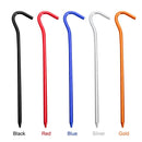 4pcs Tent Pegs with Hooks Garden Stakes Ground Nail for Awning Canopy (Blac