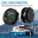 D1 Car Motorcycle DC 12-24V Digital Panel Voltmeter Voltage Meter (Green) Newly