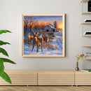 Oil Paint By Numbers Picture DIY Drawing Farmhouse Deer Acrylic Paint Decor