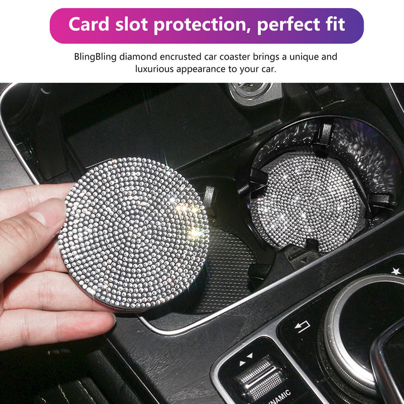 Silicone Round Non-slip Coaster - Car Accessory & Shinning Decor (White) Newly