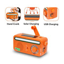 Rechargeable Flashlight Emergency Radio 2000mAh Solar Charging Hand Crank Radio