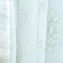 Embroidery Flower Screen Yarn Window Curtains Bedroom Voile Curtain(White)