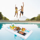 Summer Picnic BBQ Party Inflatable Salad Bar Tray Swimming Pool Food Drink Table
