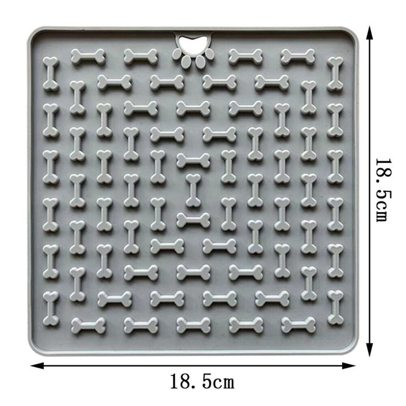 Pet Dogs Cats Slow Food Bowls Lick Mat Training Plate Silicone Treat Dispen