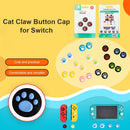 4pcs Cat Paw Silicone Thumb Grips for Nintendo Switch Controller (Blue)