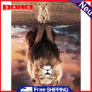 DIY Diamond Painting Kits Full Round Drill Cat Reflection Lion Home Decoration