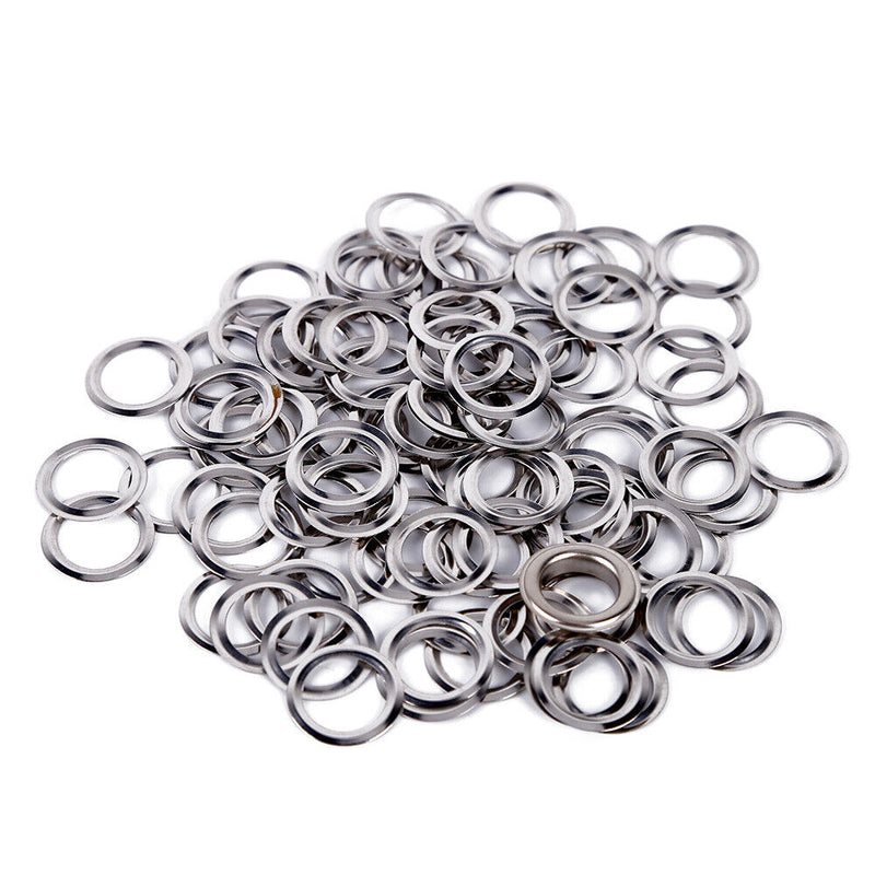 120pcs 10mm Eyelet and Punch Die Tool Set Metal Button Grommet DIY Crafts
