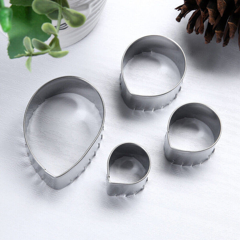 Rose Cutter Set Stainless Steel Fondant Molds Cake Decorating Moulds Newly