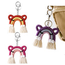 Pendant Jewelry Bag Hook Tassel Keychain Weaving Rainbow Keychains Ring Holder