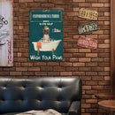 Bathing Dog Retro Metal Plate Tin Sign Plaque Poster for Bar Club Cafe Home