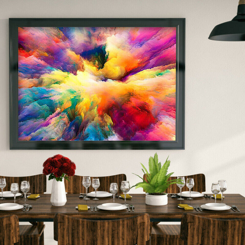 5D DIY Diamond Painting Full Round Drill Colored Smoke of Rhinest