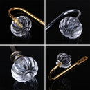 2pcs Curtain Hanger Hook Wall Buckle Handle for Closet Drawer (Bronze)
