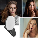 Mini Q Selfie Ring Light Flash LED USB Clip Mobile Phone Fill Lamp (Black) Newly