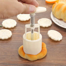 7pcs Stamps Round Mooncake Mould Hand Pressed Cake Decor Kitchen DIY Baking