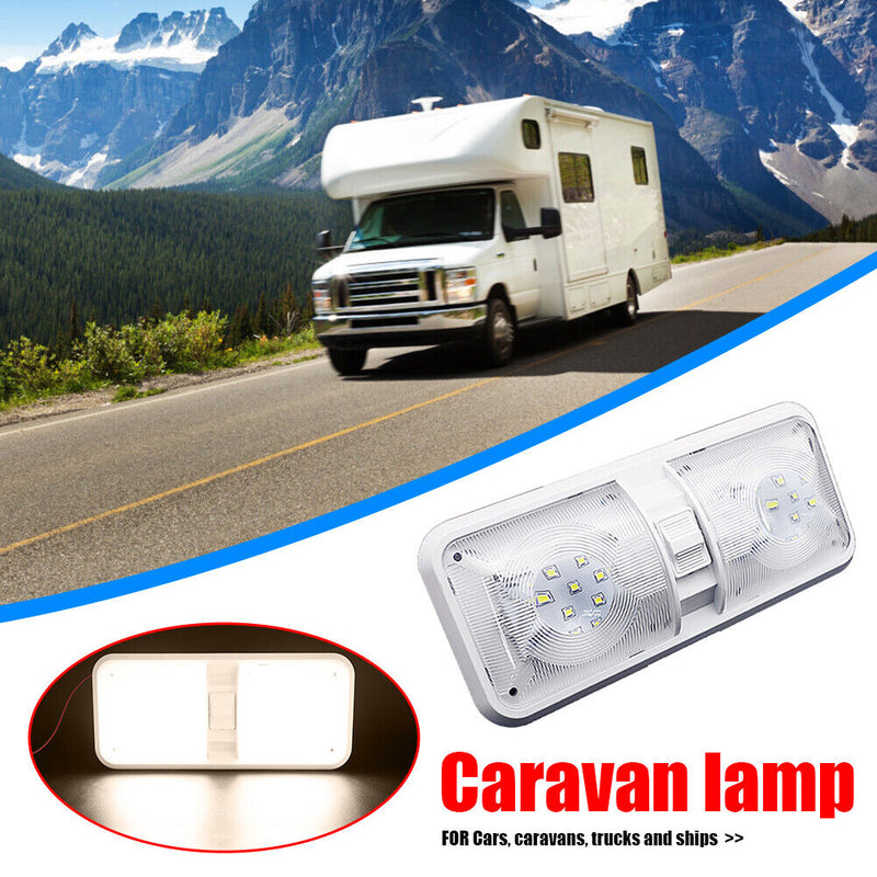 48 LED Indoor Ceiling Dome Light with Switch for RV Boat Marine Camper 12V DC
