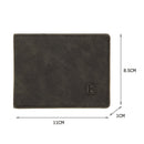 Men Thin Bifold Wallets Mini Money Purse with Coin Bag Casual Zipper Card Hol