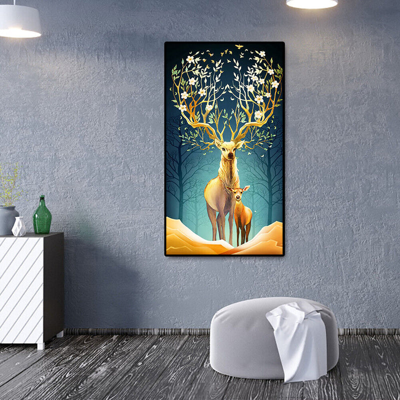 5D DIY Diamond Painting Flower Deer Full Drill Embroidery Mosaic Kits Art C
