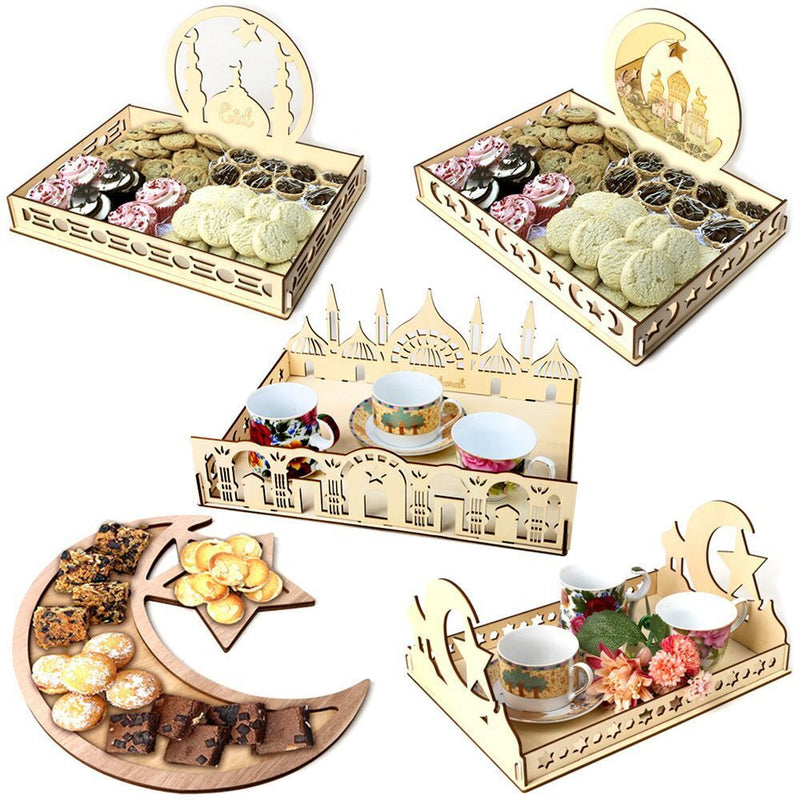 Eid Mubarak Eid Decor Islamic Ramadan Accessories Ramadan Decoration Food Tray