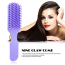 Nine Claw Comb Scalp Massage Brush Anti-static Hair Styling Comb (Violet)