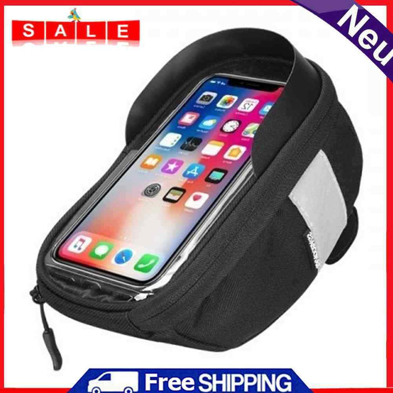 SAHOO MTB Bike Front Tube Bag Waterproof Bicycle Touch Screen Big Panner Pouch