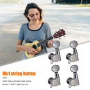 4pcs Chrome Metal Lock String Tuning Pegs String Tuners for Ukulele Guitar Bass