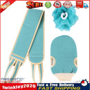 3pcs Bath Towel Shower Cleaning Back Scrubber Massage Brush Glove (Blue) Newly