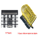 12V GPU Power Module Breakout Board + 17x6 Pin to 8 Pin Power Cable for BTC