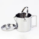 1.2L Stainless Steel Teapot Outdoor Camping Hiking Cooking Kettle with Lid Newly