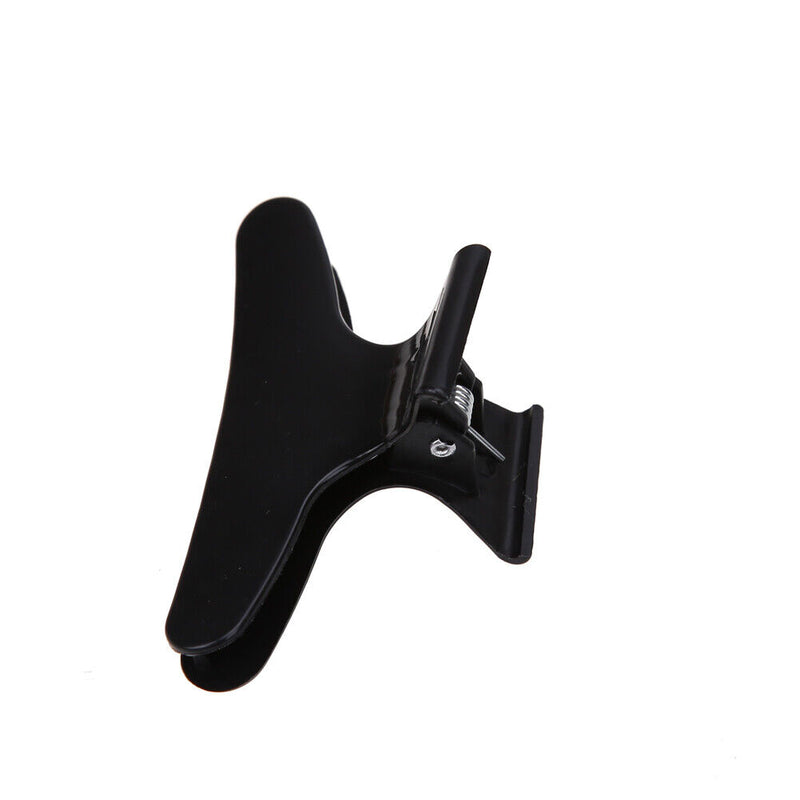 12pcs Salon Hairdressing Clips Black Butterfly Hair Styling Section Clamp