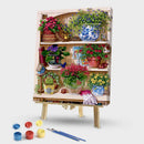 Painting By Numbers Kit DIY Flower Rack Hand Painted Canvas Oil Art Picture