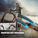 2pcs Mountain Bicycle Splash Fender Guard Bike Rear Front Mudguard (Blue) Newly