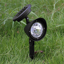 2pcs 3LED Solar Power Outdoor Landscape Headlights Lawn Way Garden Lights