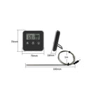 Digital Cook Food Temperature Meter Barbecue Sensor with Probe Tool (Black)