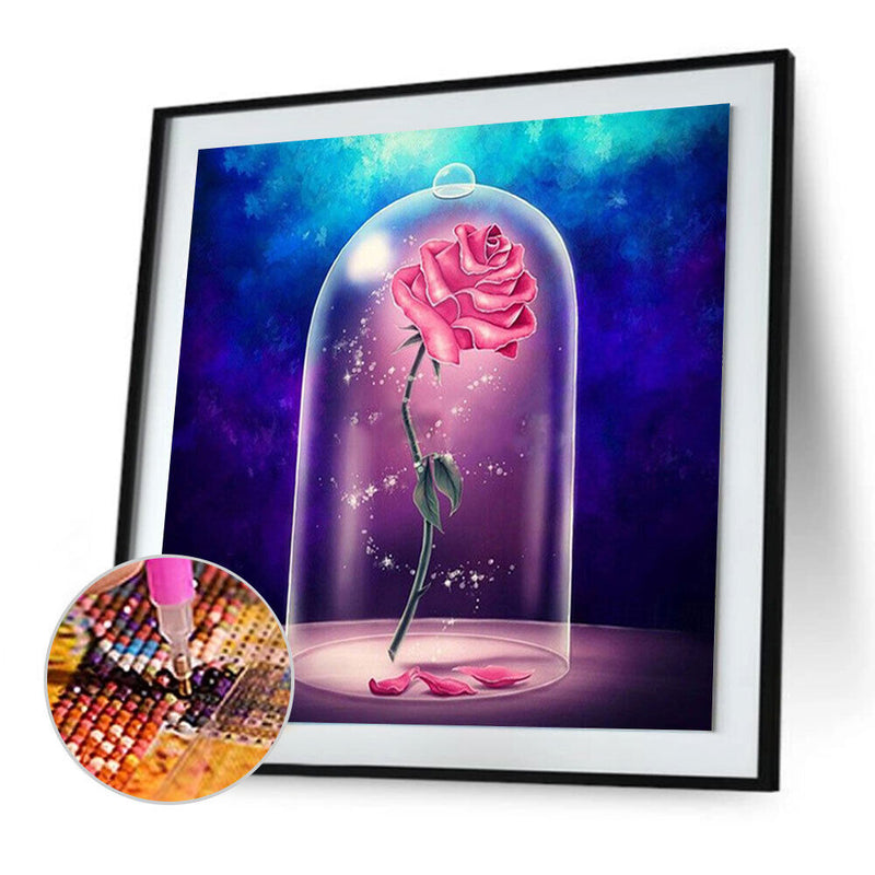 Rose Round Diamond Painting DIY Embroidery Kits Cross Stitch Mosaic Craft